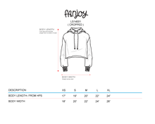 Load image into Gallery viewer, Gabbie Gonzalez 'See Beauty' Blue Crop Hoodie