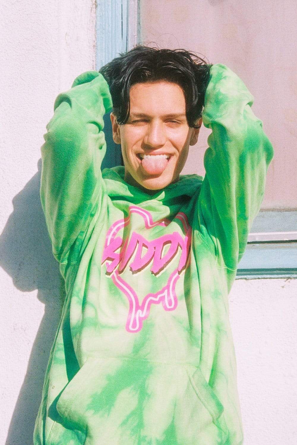 Chase Hudson HUDDY LOVE Green Tie Dye Hoodie fanjoydkospa