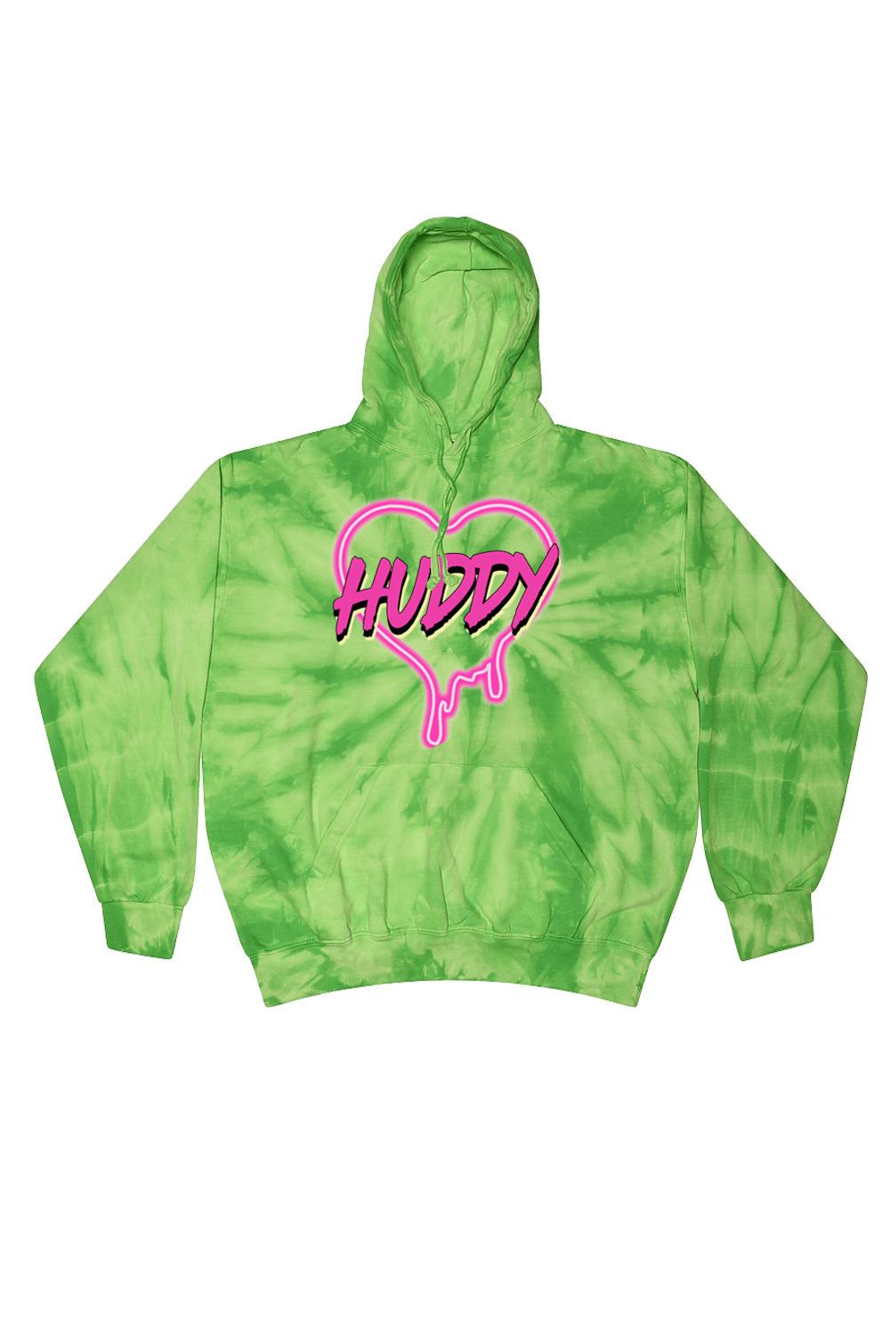 Chase Hudson HUDDY LOVE Green Tie Dye Hoodie fanjoydkospa