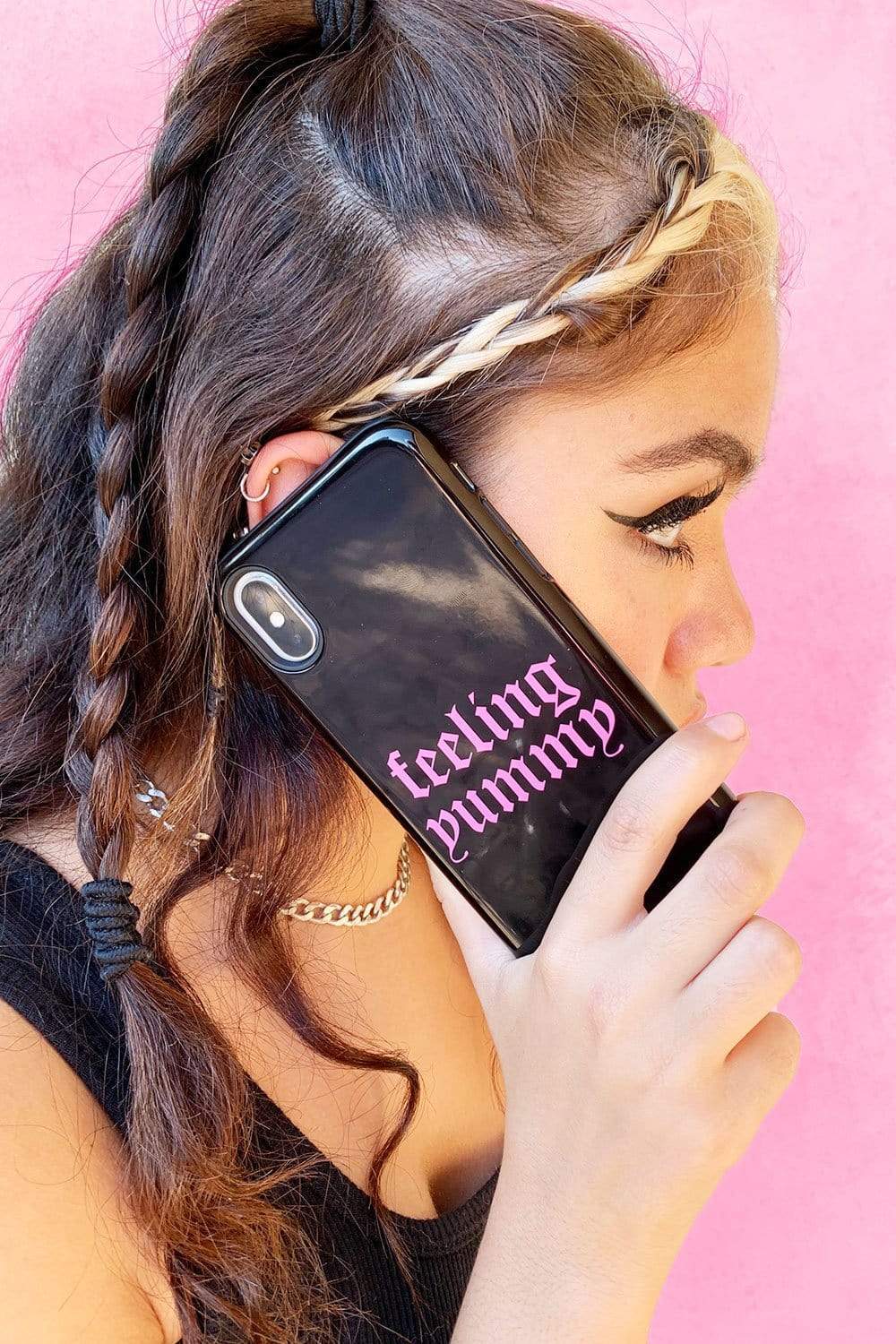 TaraYummy 'Feeling Yummy' Black Phone Case
